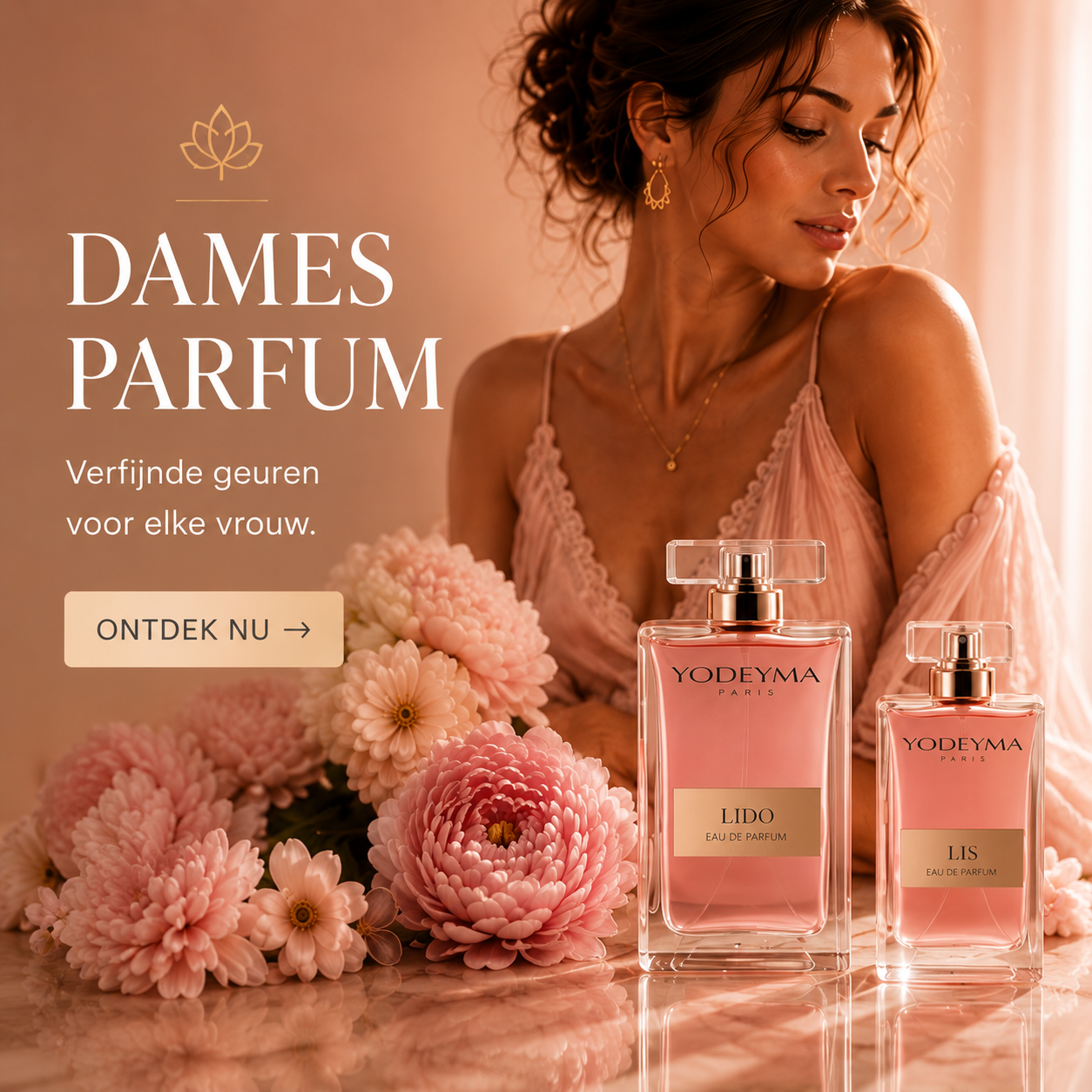 Dames parfum van Yodeyma – frisse, bloemige en elegante geuren voor vrouwen
